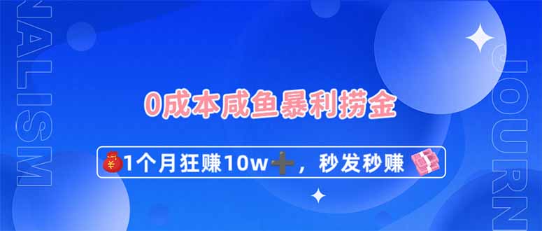 (14257期)0成本闲鱼暴利捞金,1个月狂赚10W+,秒发秒赚新玩法-Ai数字电商