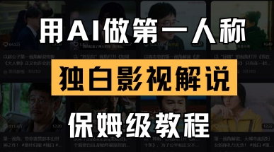 用AI做第一人称独白影视解说，手把手教学，保姆级教程-Ai数字电商