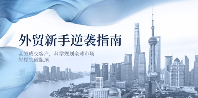 （14201期）外贸新手逆袭指南：高效成交客户，科学规划全球市场，轻松突破瓶颈-Ai数字电商