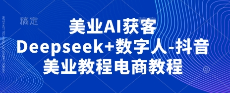 美业AI获客Deepseek+数字人-抖音美业教程电商教程-Ai数字电商