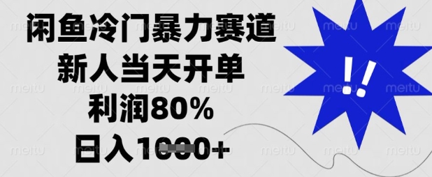 闲鱼冷门暴力赛道，新人当天开单，利润80%，日入数张【揭秘】-Ai数字电商