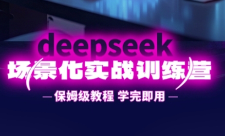DeepSeek场景化实战训练营，保姆级教程，学完即用，手把手教你用DeepSeek提升效率-Ai数字电商